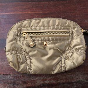Tod's Pashmy Gold Metallic Clutch makeup bag
